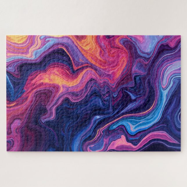 Abstract Liquid Art Vivid Colors Jigsaw Puzzle (Horizontal)