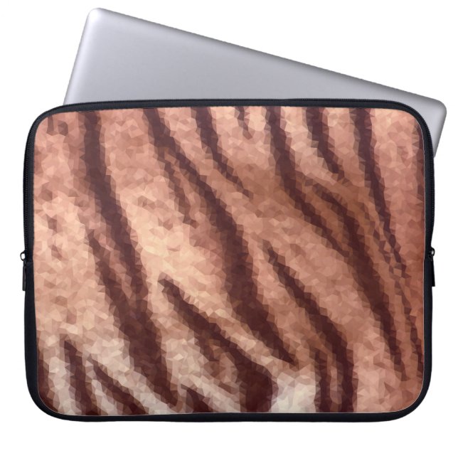 Abstract low poly animal tiger fur pattern. Nature Laptopschutzhülle (Vorderseite)