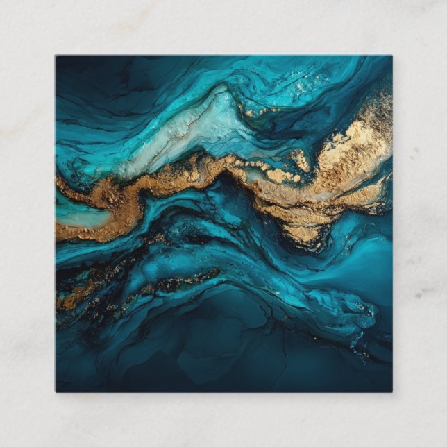Abstract marine  quadratische visitenkarte (Vorderseite)