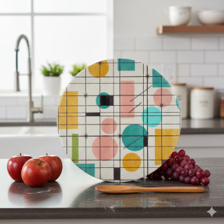 Abstract Mid-Century Modern Script Cutting Board Schneidebrett