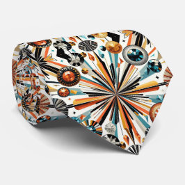 Abstract Mid Century Modern Starburst Diamond Krawatte