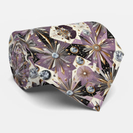 Abstract Mid Century Modern Starburst Diamond Krawatte