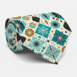 Abstract Mid Century Modern Starburst DIamond Krawatte