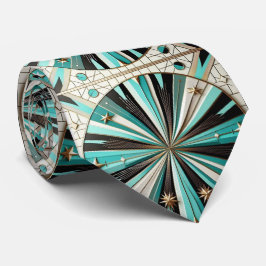 Abstract Mid Century Modern Starburst DIamond Krawatte