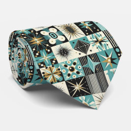 Abstract Mid Century Modern Starburst DIamond Krawatte