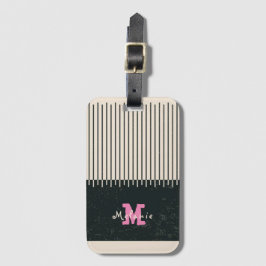 Abstract minimal style sketched trendy Monogram Gepäckanhänger