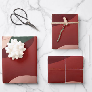 Abstract Modern Christmas Shapes – Minimal Festive Geschenkpapier Set