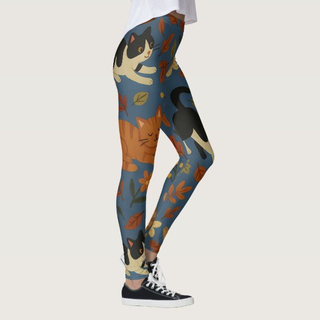 Abstract Modern Collage Artistic Pattern Leggings (Rechts)