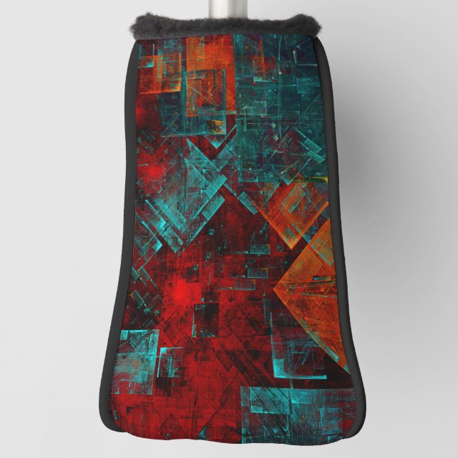 Abstract Modern Colourful Cool Artistic Pattern Golf Headcover (Rotieren 90)