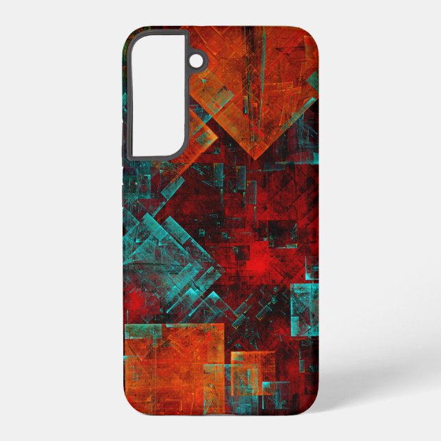 Abstract Modern Colourful Cool Artistic Pattern Samsung Galaxy Hülle (Rückseite)
