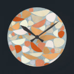 Abstract Modern Geometric Art Runde Wanduhr<br><div class="desc">Modern contemporary abstract geometric art with organic fluid shapes in warm pastel colors.
Perfect for perking up your walls.</div>