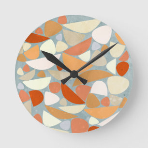 Abstract Modern Geometric Art Runde Wanduhr