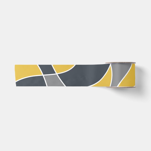 Abstract, modern, geometric, trendy pattern satinband (Vorderseite)