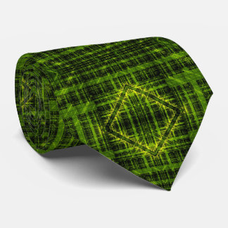 Abstract Modern Green Eco Hi-tech Fractal Art Krawatte
