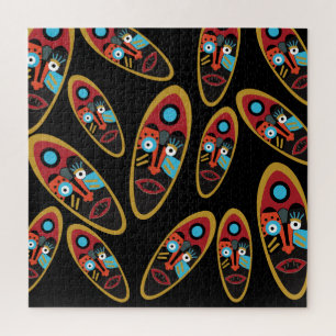 abstract modern masks pattern