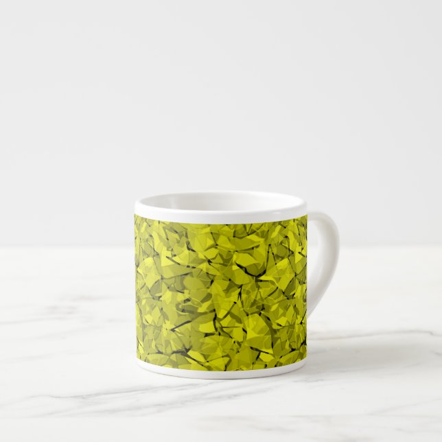 Abstract modern mosaic crystal tile pattern print espressotasse (Vorderseite Rechts)