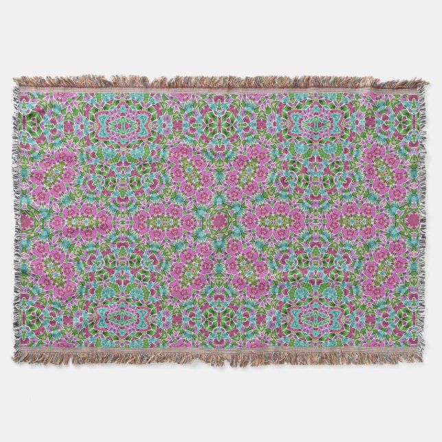 Abstract modern mosaic kaleidoscopic tile pattern decke (Vorderseite)