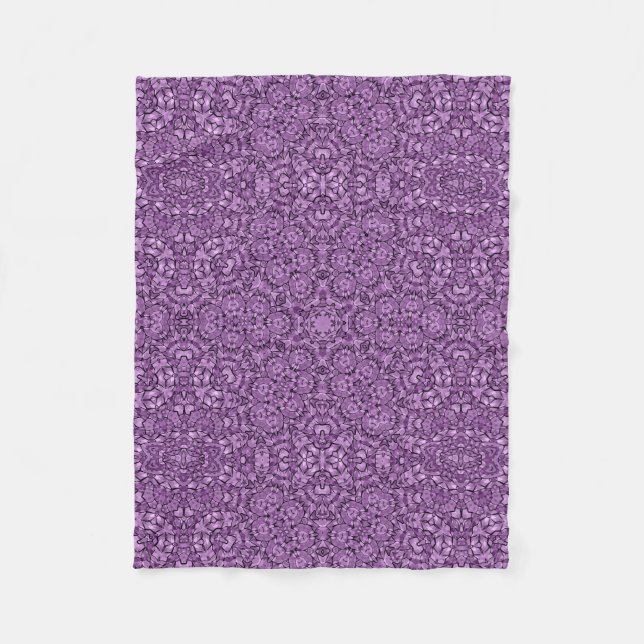 Abstract modern mosaic kaleidoscopic tile pattern fleecedecke (Vorderseite)