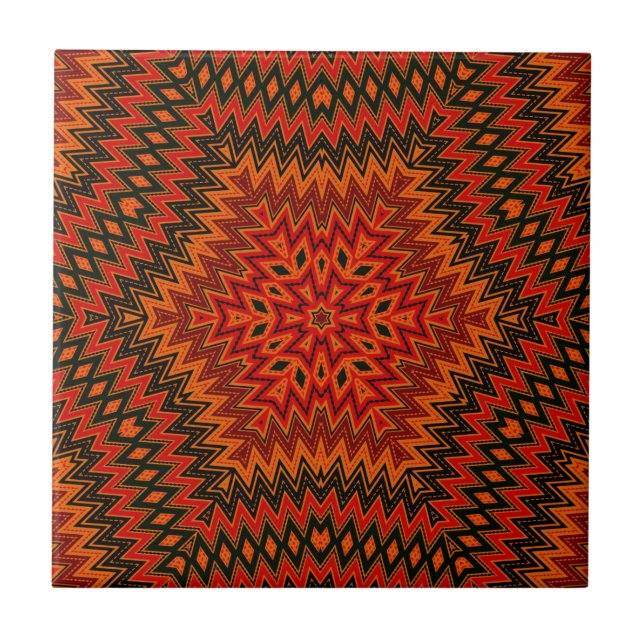Abstract modern mosaic kaleidoscopic tile pattern fliese (Vorderseite)