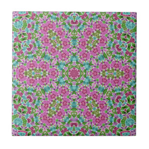 Abstract modern mosaic kaleidoscopic tile pattern fliese