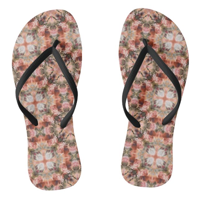 Abstract modern mosaic kaleidoscopic tile pattern flip flops (Fußbett)
