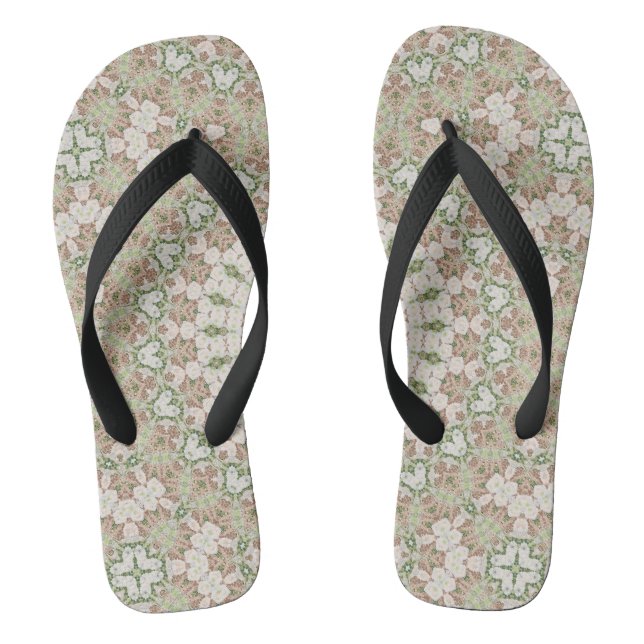 Abstract modern mosaic kaleidoscopic tile pattern flip flops (Fußbett)