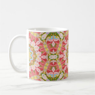 Abstract modern mosaic kaleidoscopic tile pattern kaffeetasse