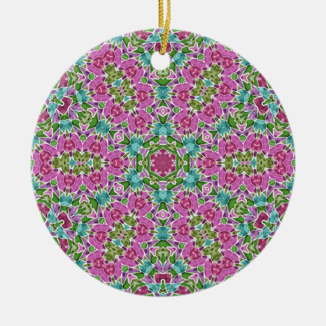 Abstract modern mosaic kaleidoscopic tile pattern keramik ornament (Vorne)