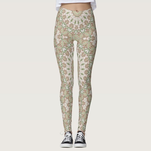 Abstract modern mosaic kaleidoscopic tile pattern leggings (Vorderseite)