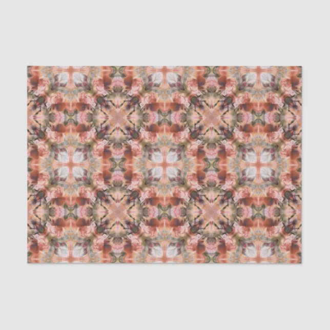 Abstract modern mosaic kaleidoscopic tile pattern seidenpapier (Vorderseite)