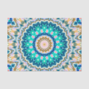 Abstract modern mosaic kaleidoscopic tile pattern seidenpapier