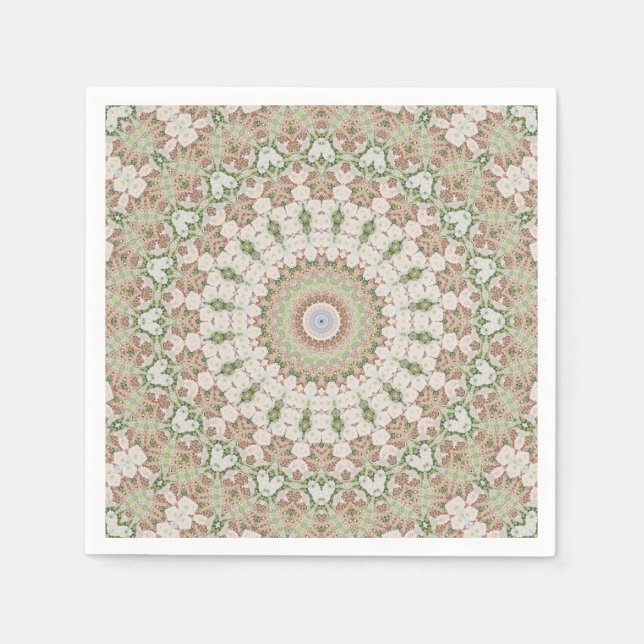 Abstract modern mosaic kaleidoscopic tile pattern serviette (Vorderseite)