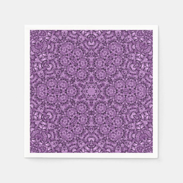 Abstract modern mosaic kaleidoscopic tile pattern serviette (Vorderseite)
