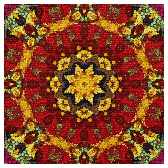 Abstract modern mosaic kaleidoscopic tile pattern stoff (Muster)