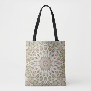 Abstract modern mosaic kaleidoscopic tile pattern tasche