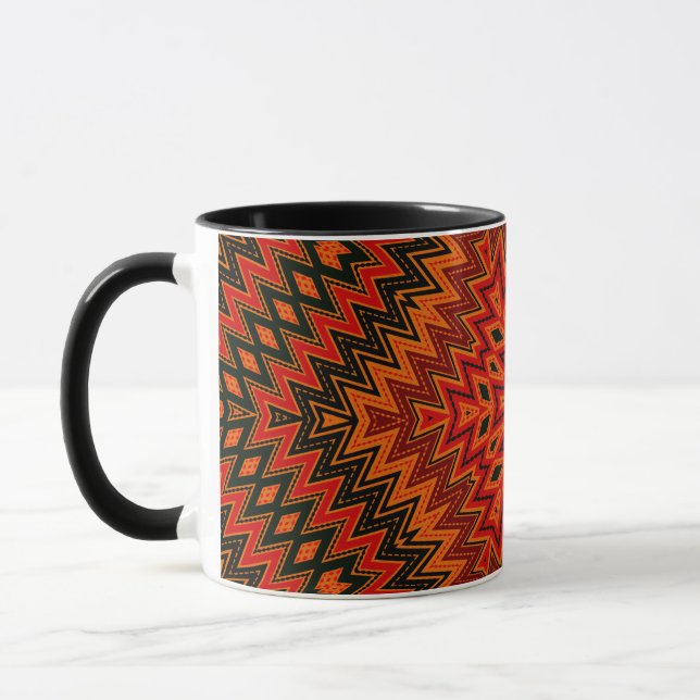 Abstract modern mosaic kaleidoscopic tile pattern tasse (Links)