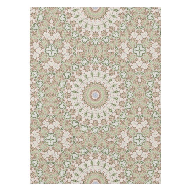 Abstract modern mosaic kaleidoscopic tile pattern tischdecke (Vorderseite)