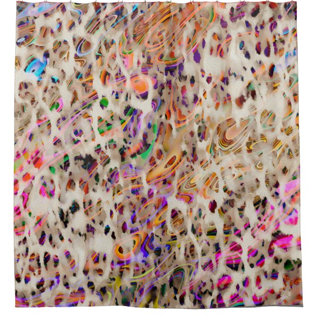 abstract modern pattern design with colorful effec duschvorhang (Vorderseite)