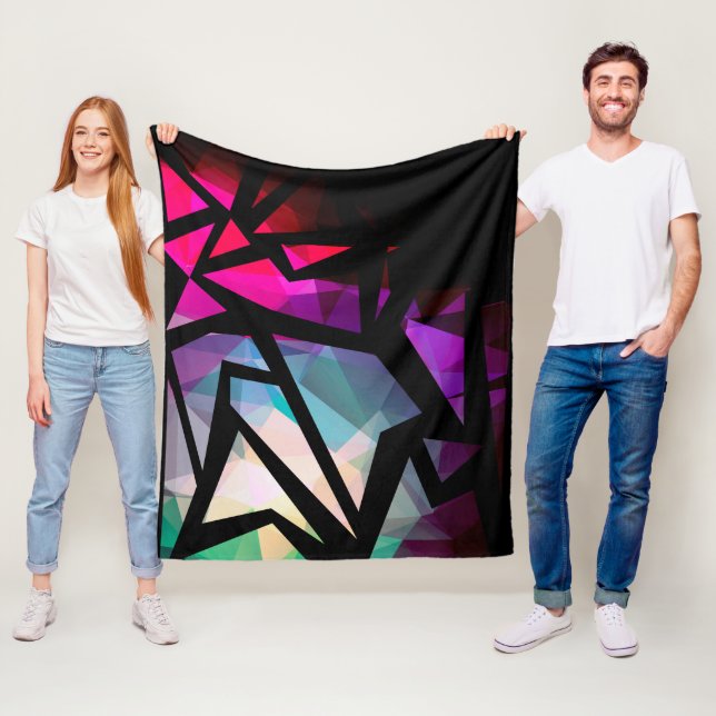 Abstract modern polygonal graffiti geometrical dar fleecedecke (Beispiel)
