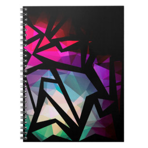 Abstract modern polygonal graffiti geometrical dar notizblock