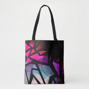 Abstract modern polygonal graffiti geometrical dar tasche