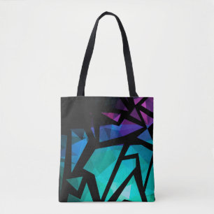 Abstract modern polygonal graffiti geometrical dar tasche