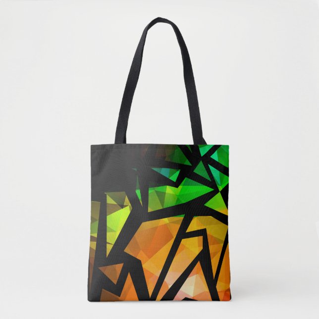 Abstract modern polygonal graffiti geometrical dar tasche (Vorderseite)