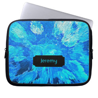 Abstract, modern, turquoise, hawaiian mosaic laptopschutzhülle