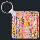 Abstract Modern Wildflower Floral Botanical Garden Schlüsselanhänger<br><div class="desc">A vibrant abstract floral garden with playful wildflowers,  soft botanical shapes,  and expressive textures.</div>