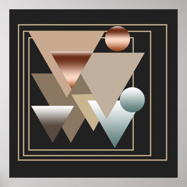 abstract modernist geometric pattern poster (Vorne)