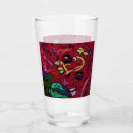 Abstract Moon Galaxy Art  Glas