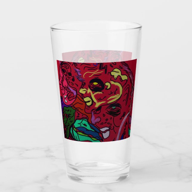 Abstract Moon Galaxy Art  Glas (Vorderseite)