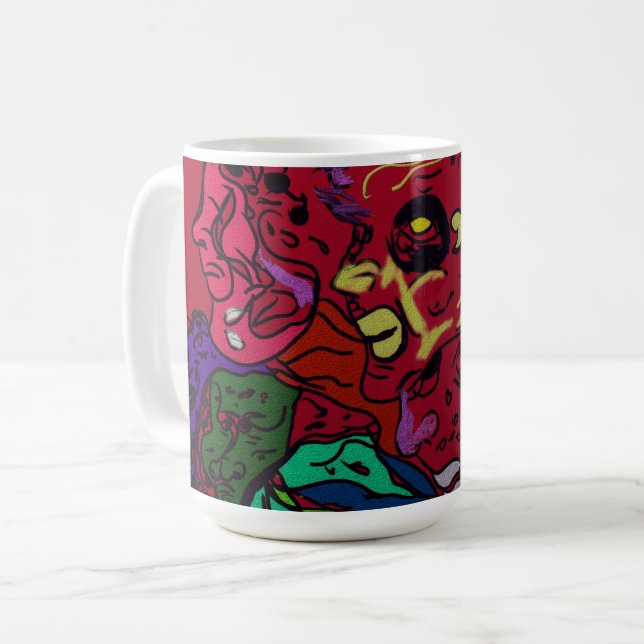 Abstract Moon Galaxy Art  Kaffeetasse (Vorderseite Links)