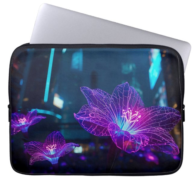 Abstract Neon Veins 13' Laptopschutzhülle (Vorderseite)